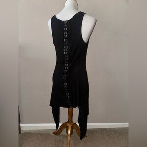 Killstar Black Asymmetrical Dress with Studded Detail
